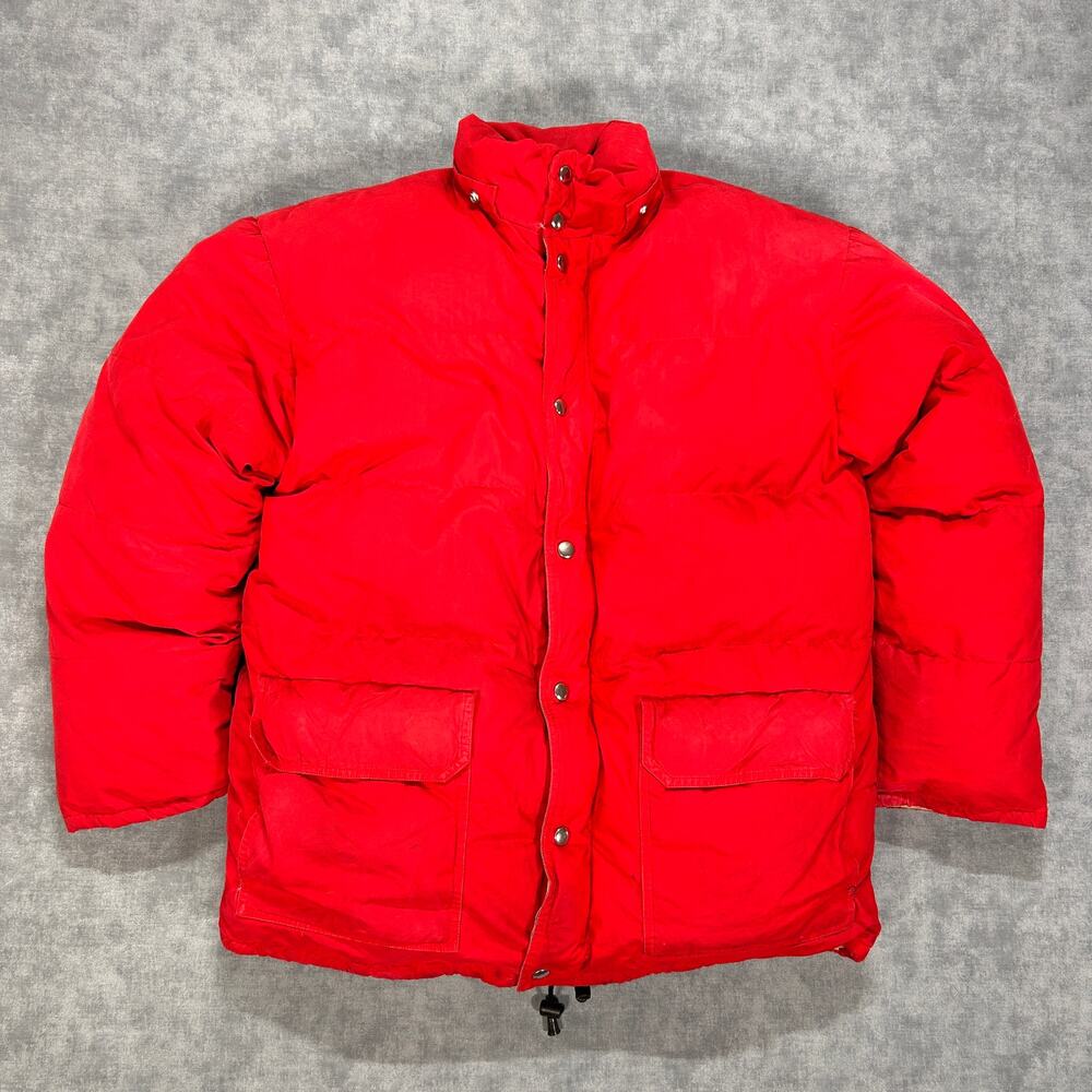 Vintage 80s Penfield Trailwear Down Puffer Parka Jacket Red Cotton Outdoor Men M